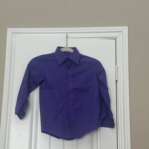 Jacques Valmont Boys’ Purple Long Sleeve Dress Shirt (Size 8)